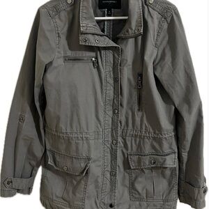 Banana Republic Ripstop Anorack Jacket | Grey| Size: Medium
